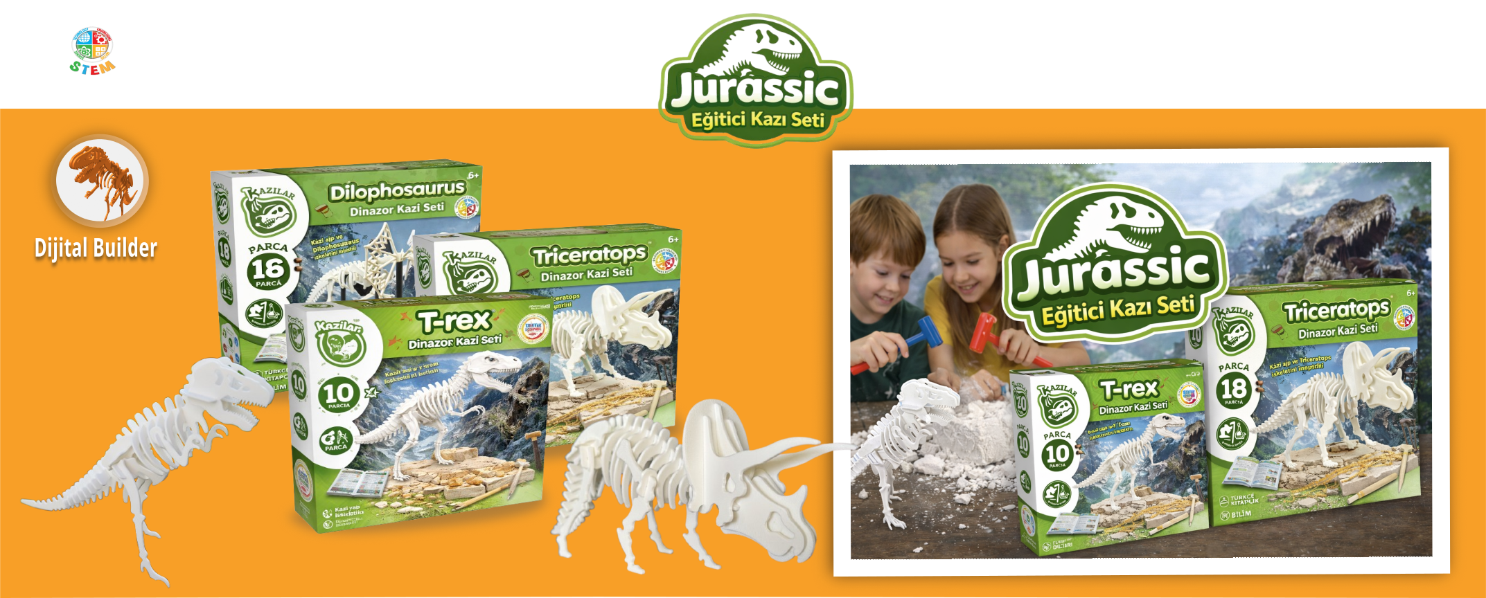 Dinazor Eğitici Kazı Seti